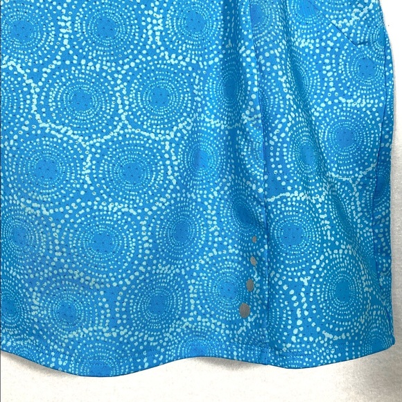 L.L. Bean Blue Patterned Athletic Mini Skort with built in shorts size medium - Picture 7 of 9
